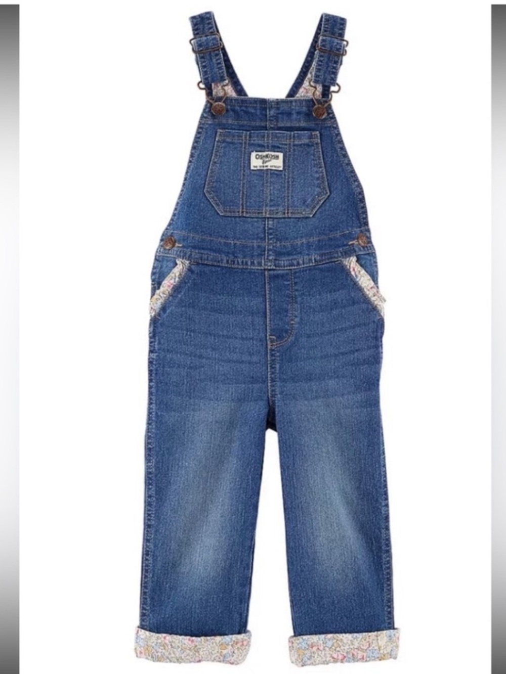 OshKosh B’gosh Floral Print Denim Overalls - Toddler Girl 4T